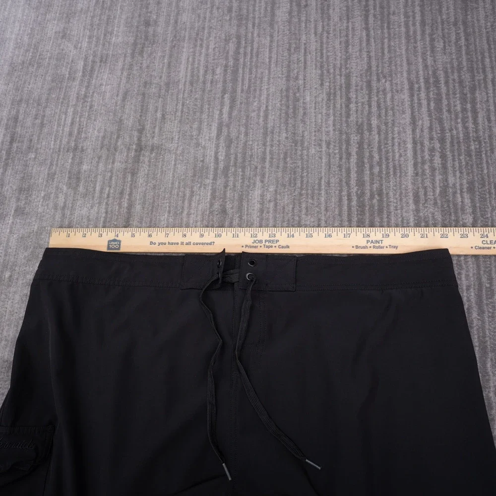 Maui Rippers Board Shorts Mens 4X Black Spandex Cargo Pocket Swim Trunks